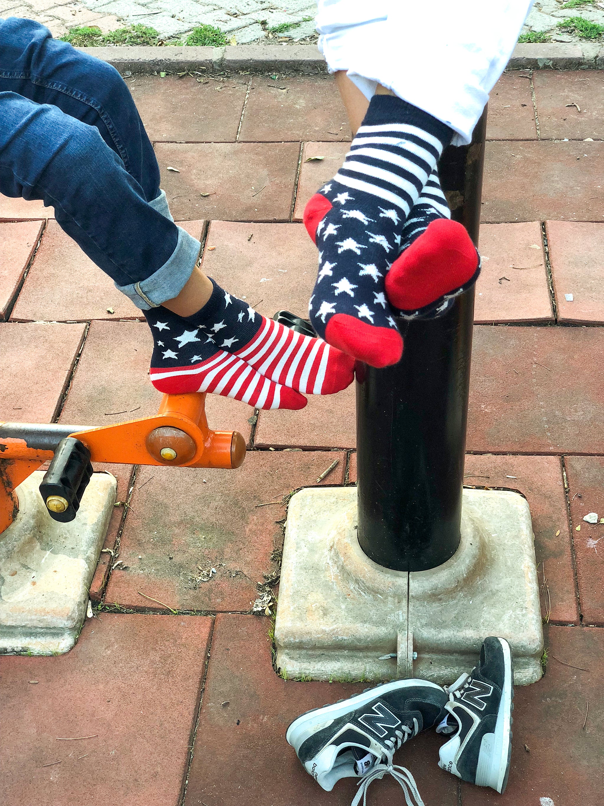 Kids Usa Flag Stars Socks