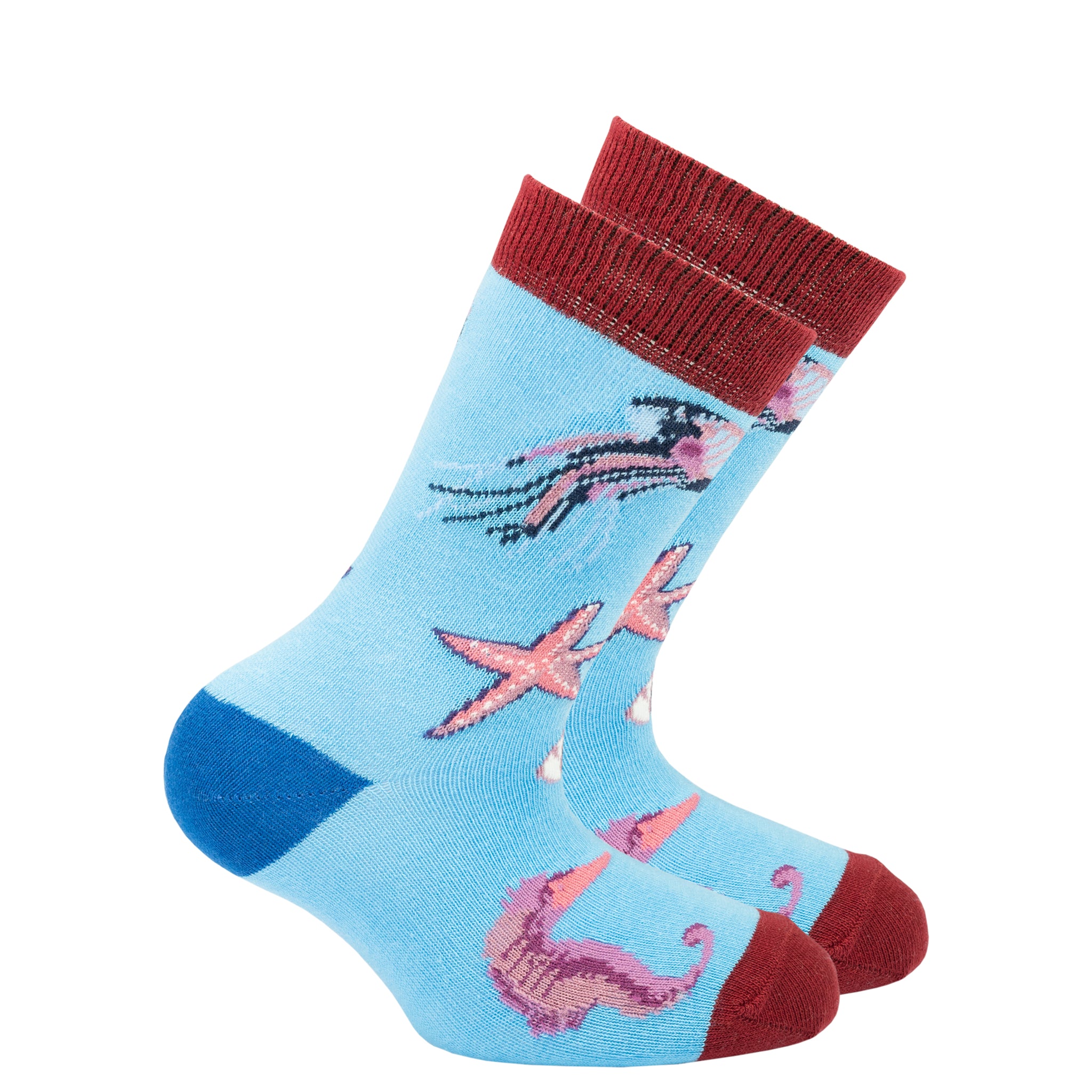 Kids Jellyfish  Socks red and blue