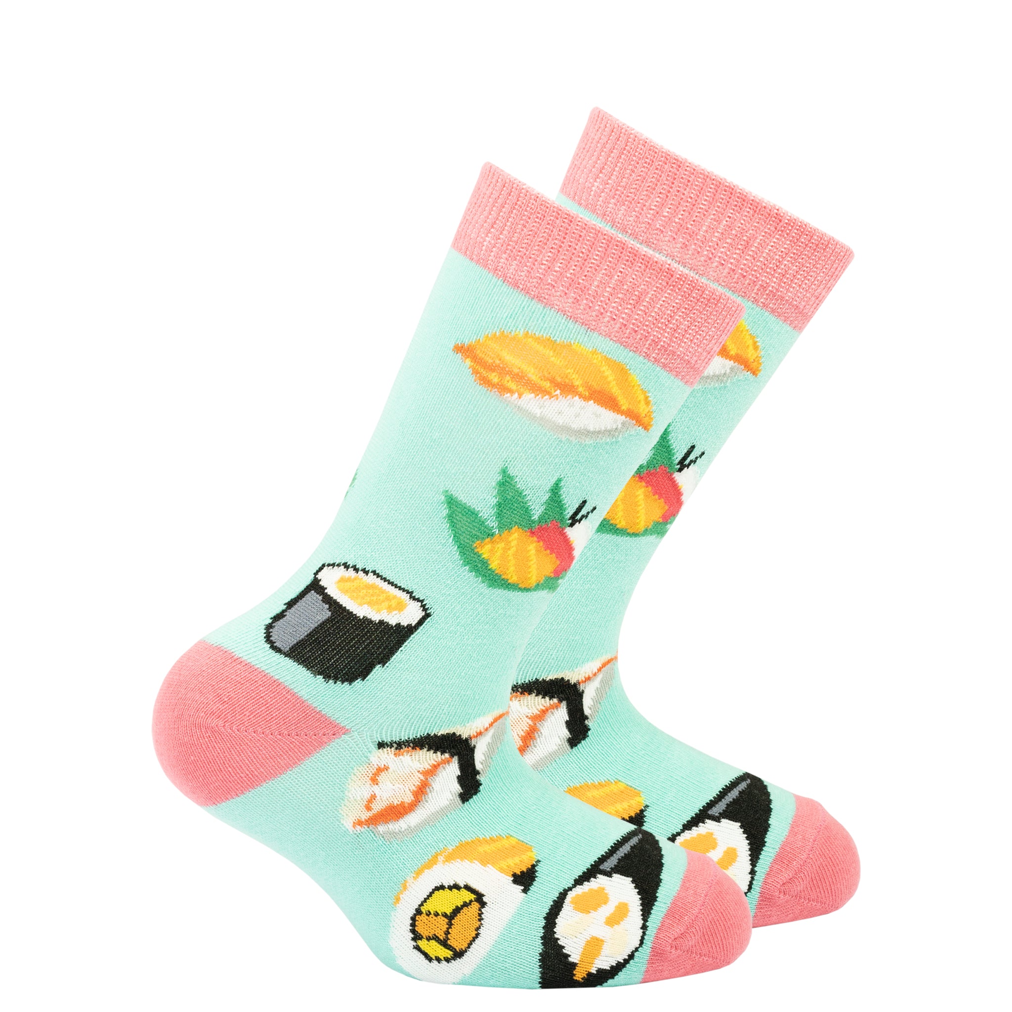 Kids Sushi Time Socks pink and teal