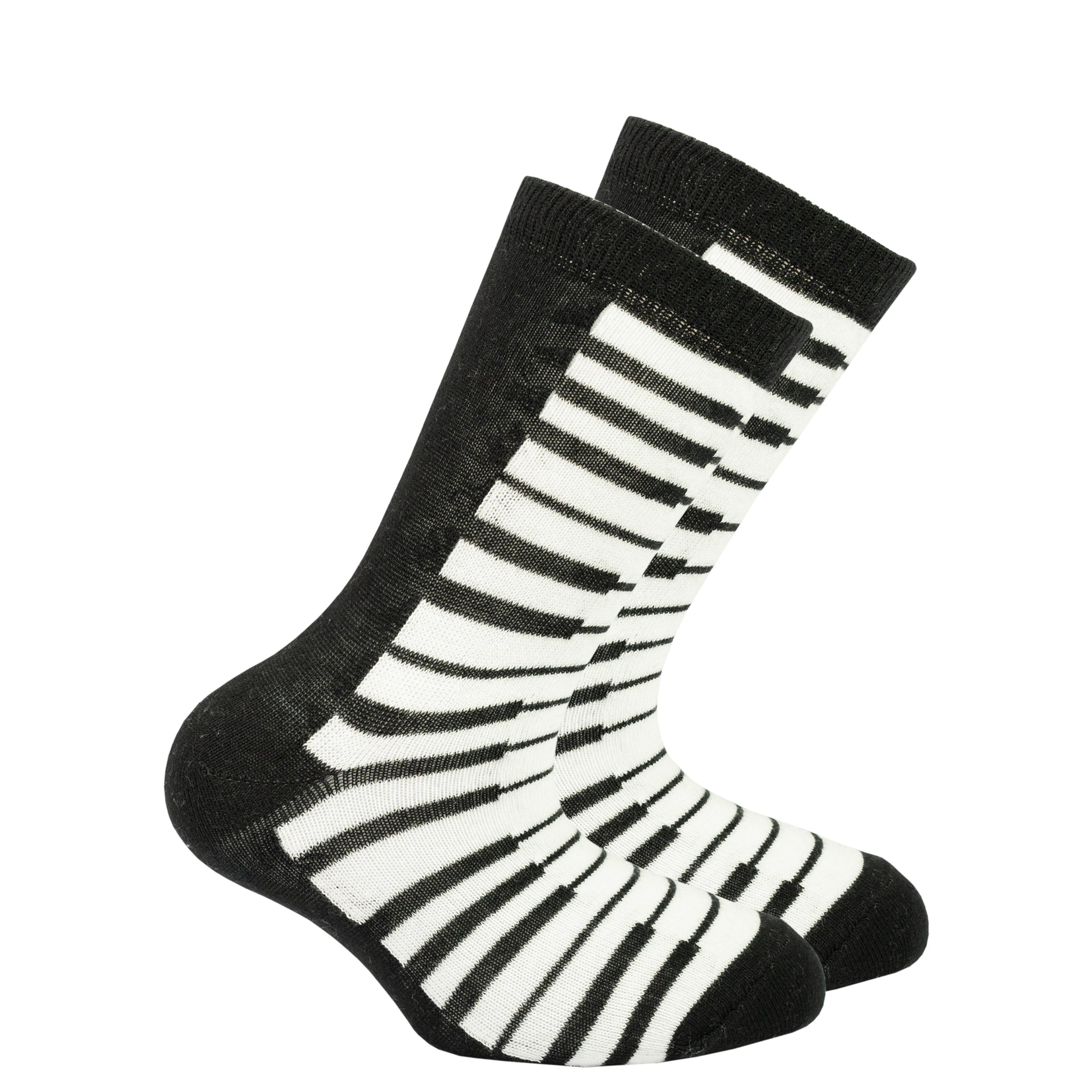 Kids Piano Socks black and white
