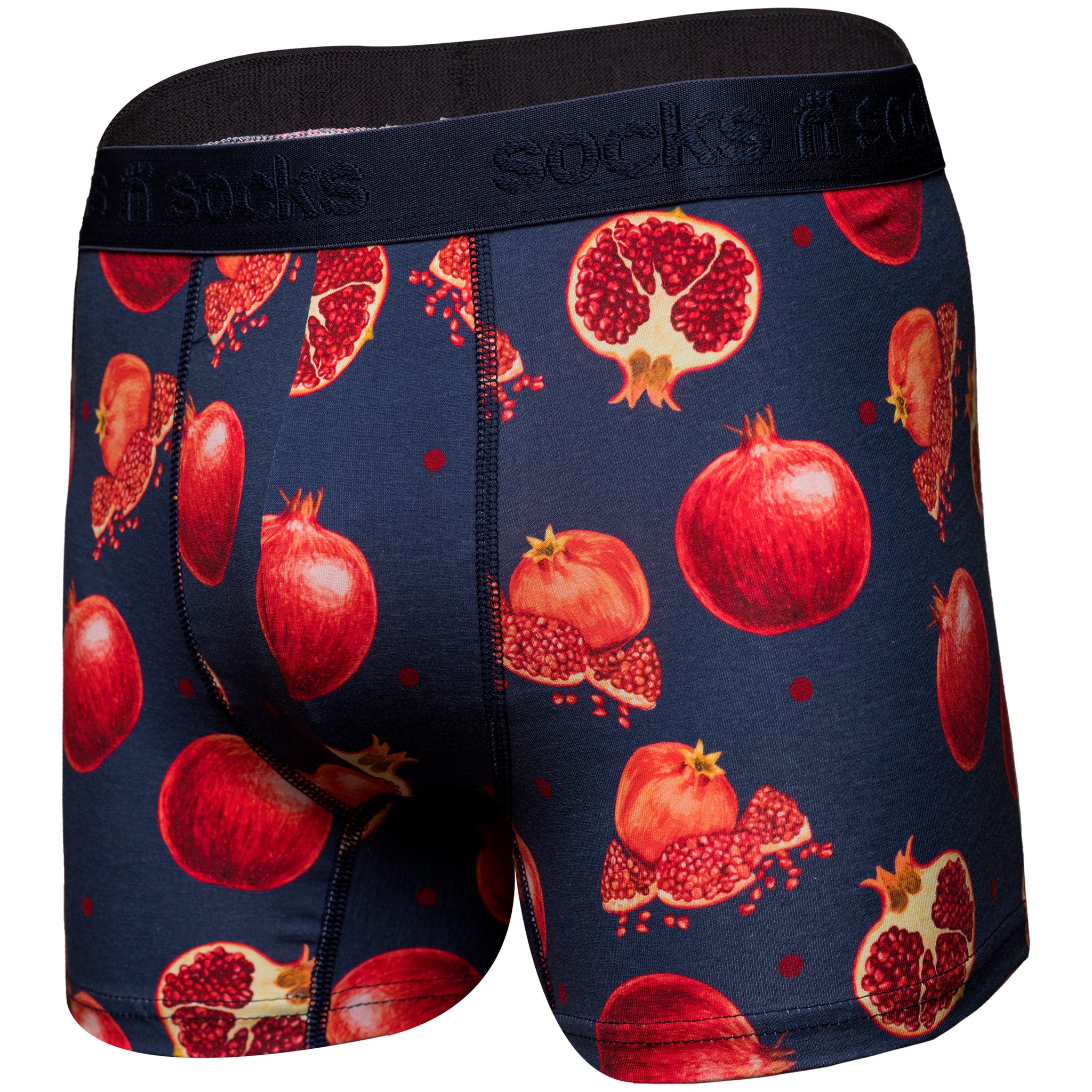 Boxer Brief Fly - Pomegranates