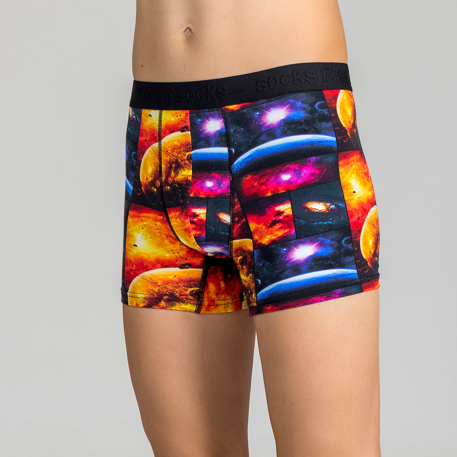 Men's Outer Space Boxer Brief black