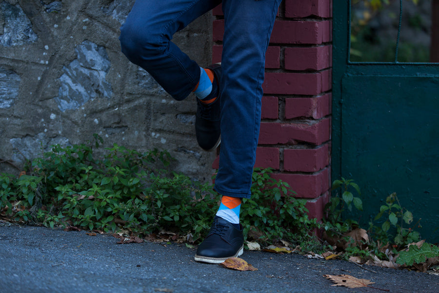 Men's Orange Peel Argyle Socks