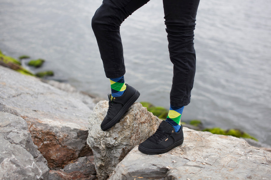 Men's Green Pineapple Argyle Socks