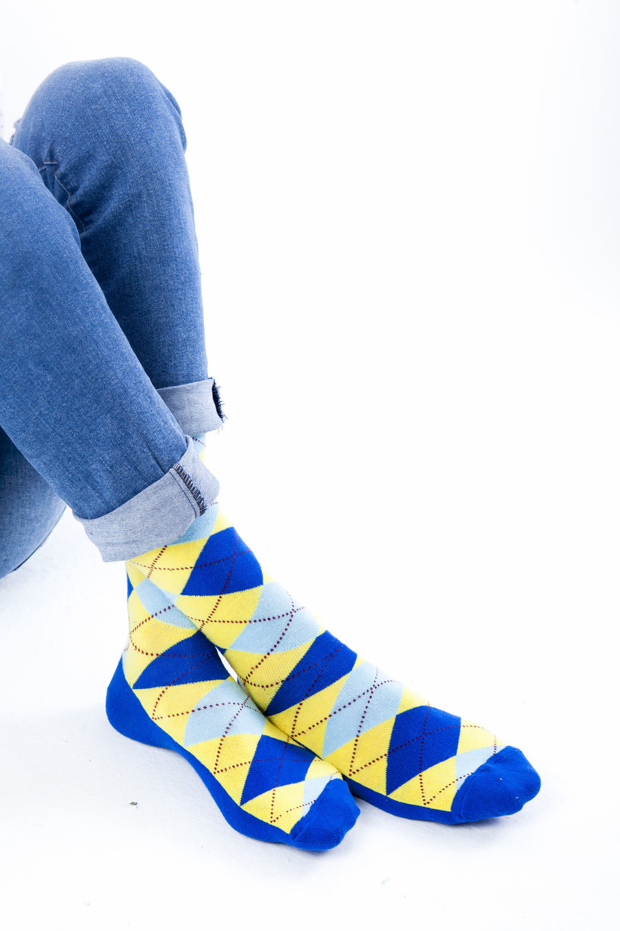 Men's Admiral Lemon Argyle Socks