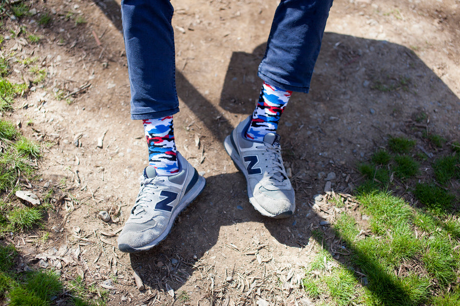 Men's Red Marine Camo Socks