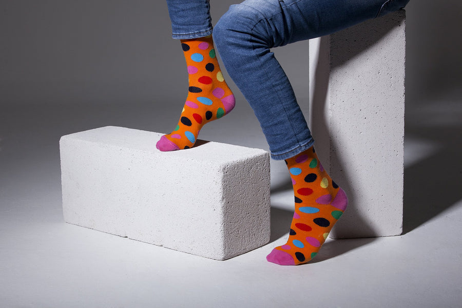 Men's Mandarin Dot Socks