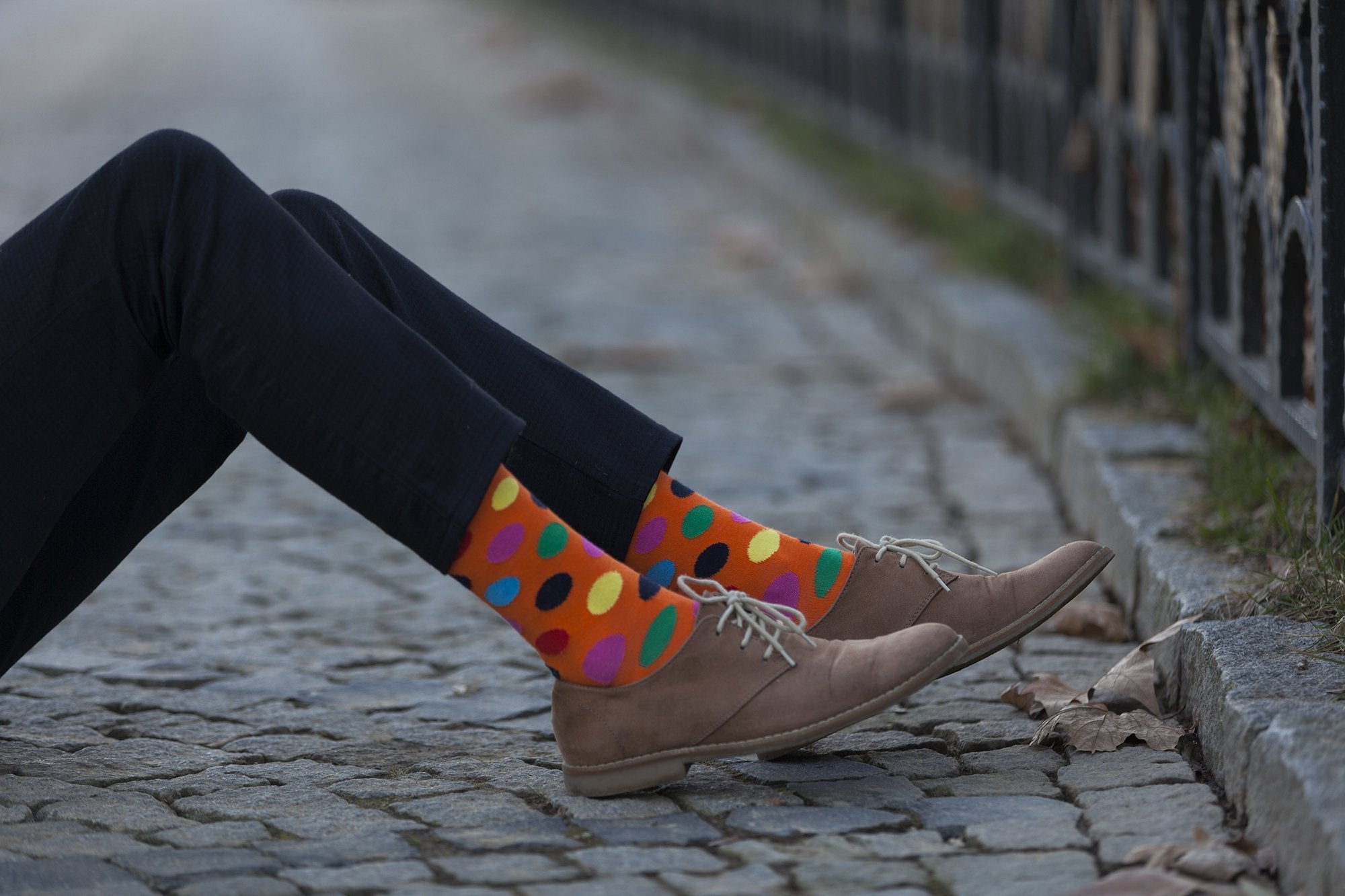 Men's Mandarin Dot Socks