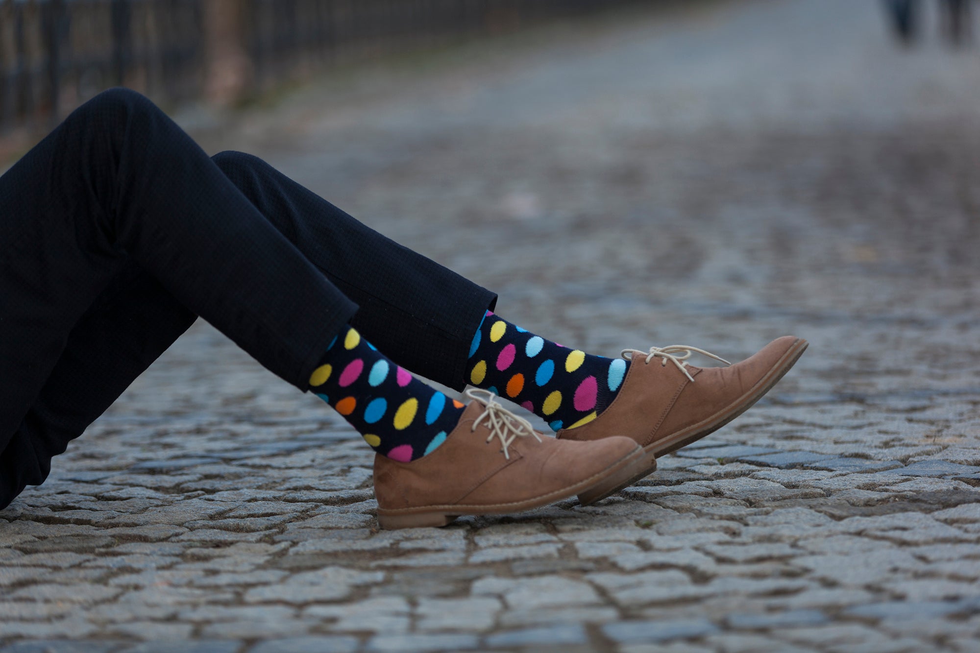 Men's Gold Marine Dot Socks