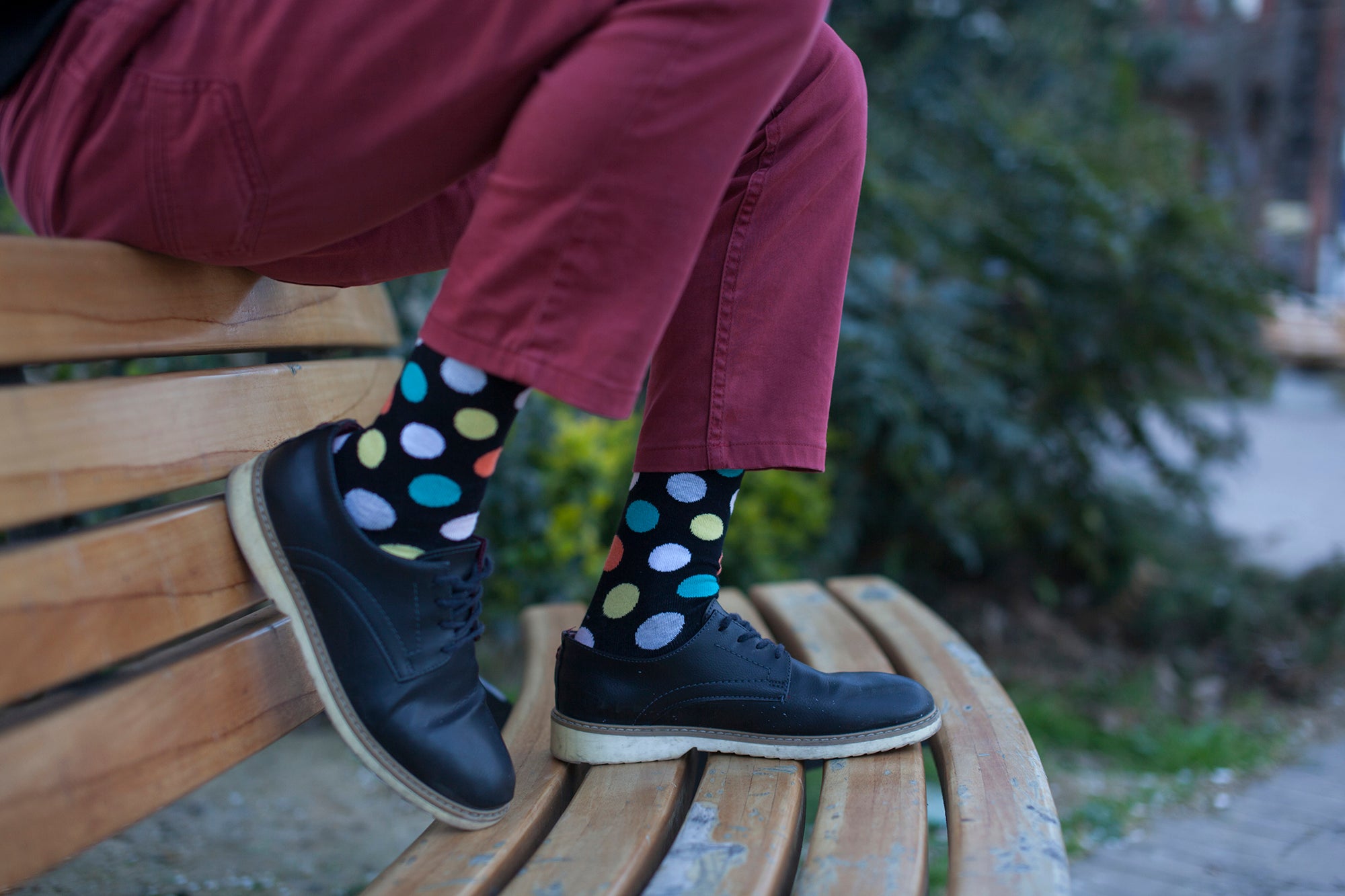 Men's Mixed Black Dot Socks