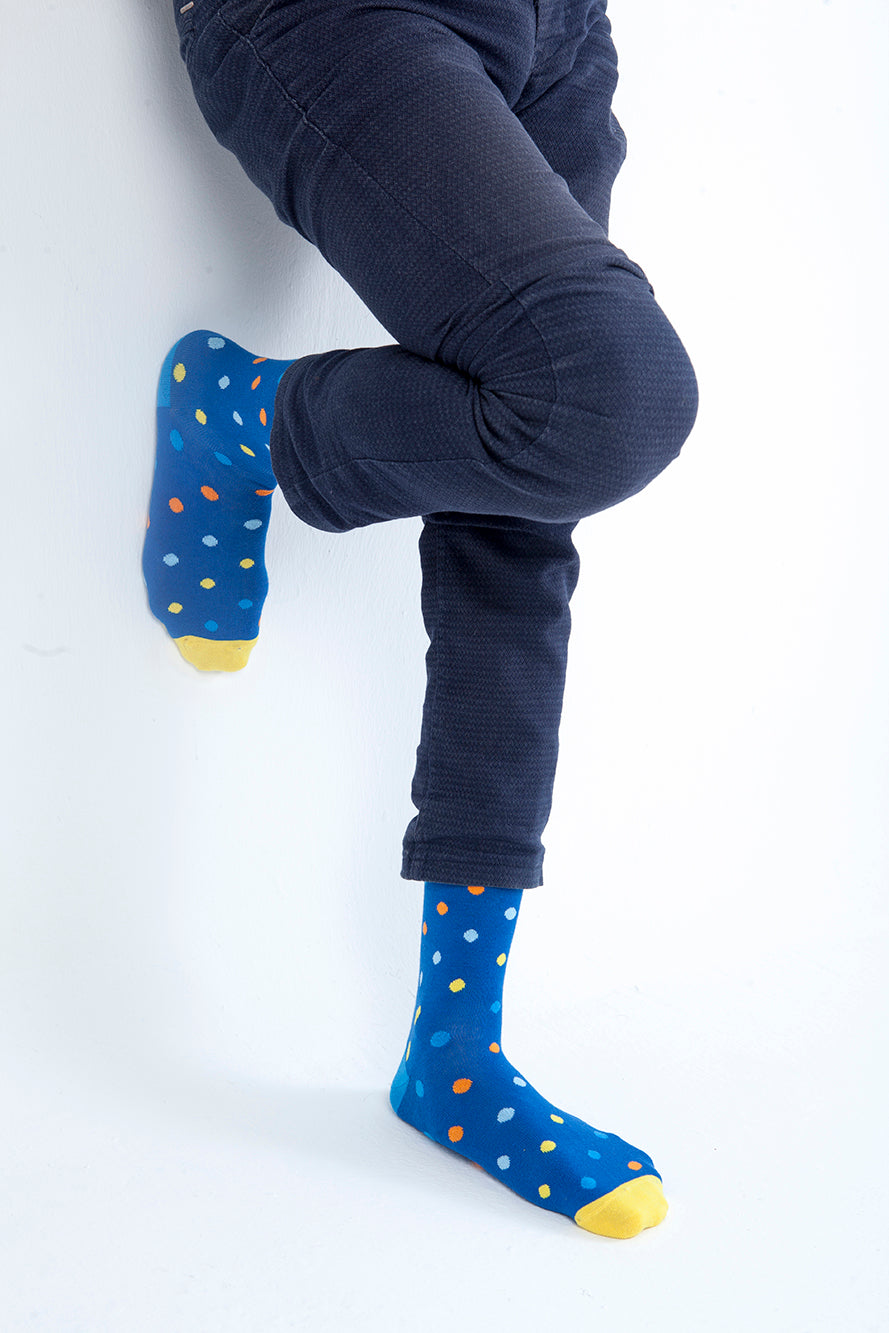 Men's Orange Sea Dot Socks