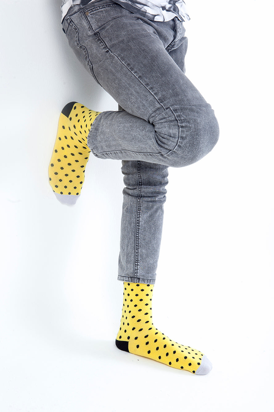 Men's Bumblebee Dot Socks