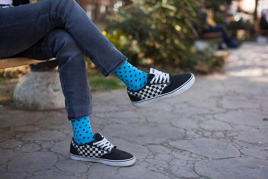 Men's Bluebird Dot Socks