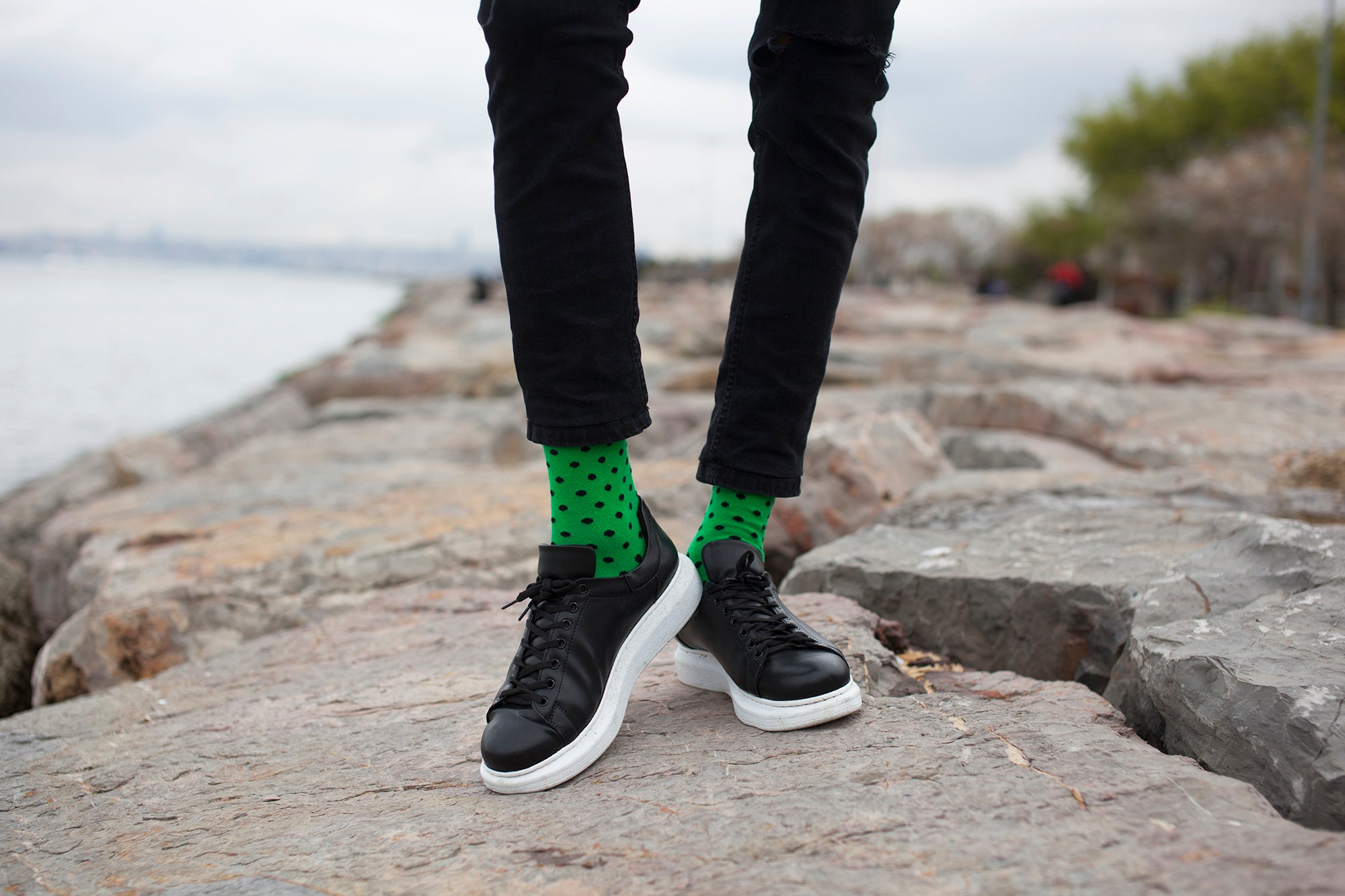 Men's Emerald Dot Socks