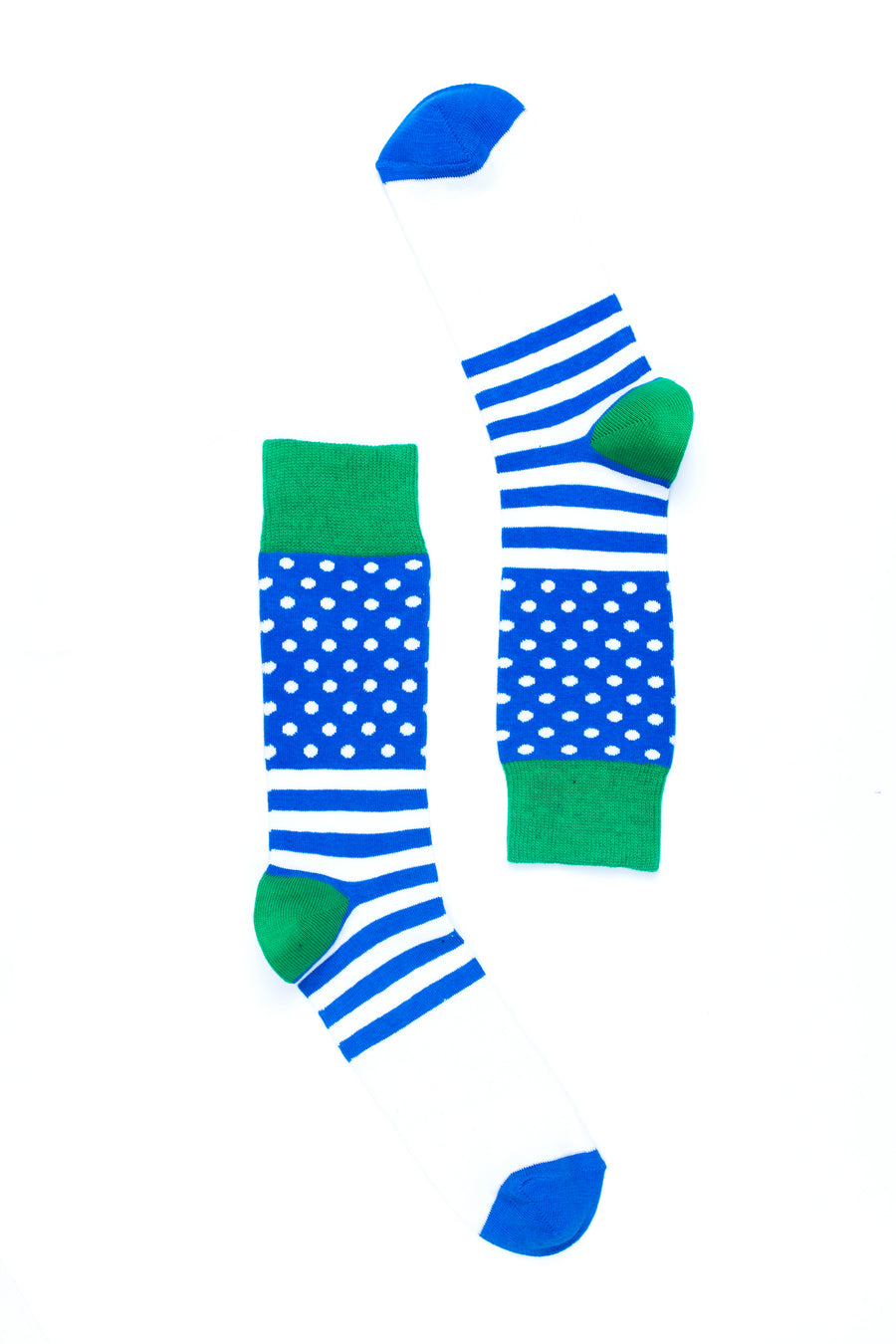 Men's Cobalt Dot Stripe Socks