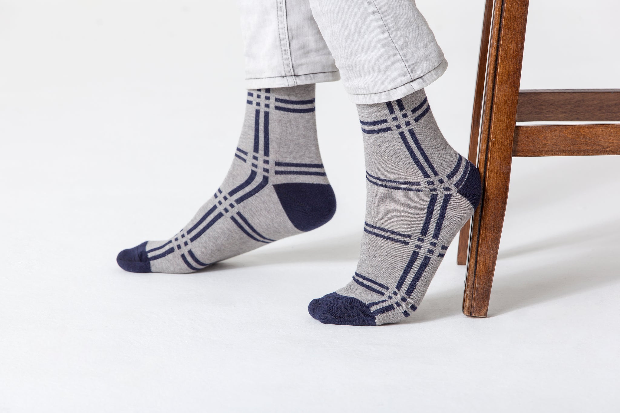 Men's Grey Patterned Socks