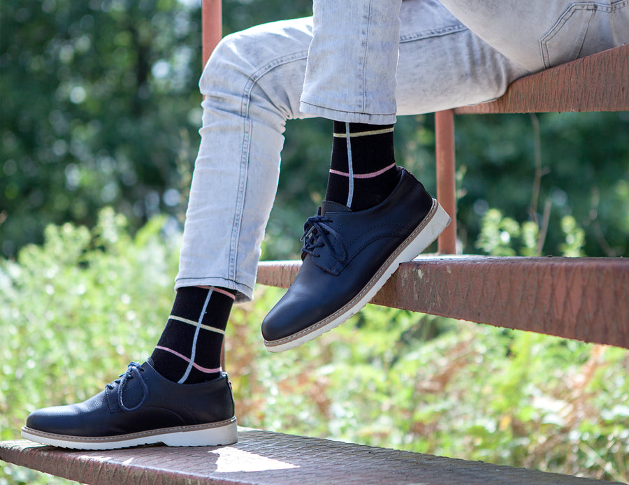 Men's Black Stripe Socks