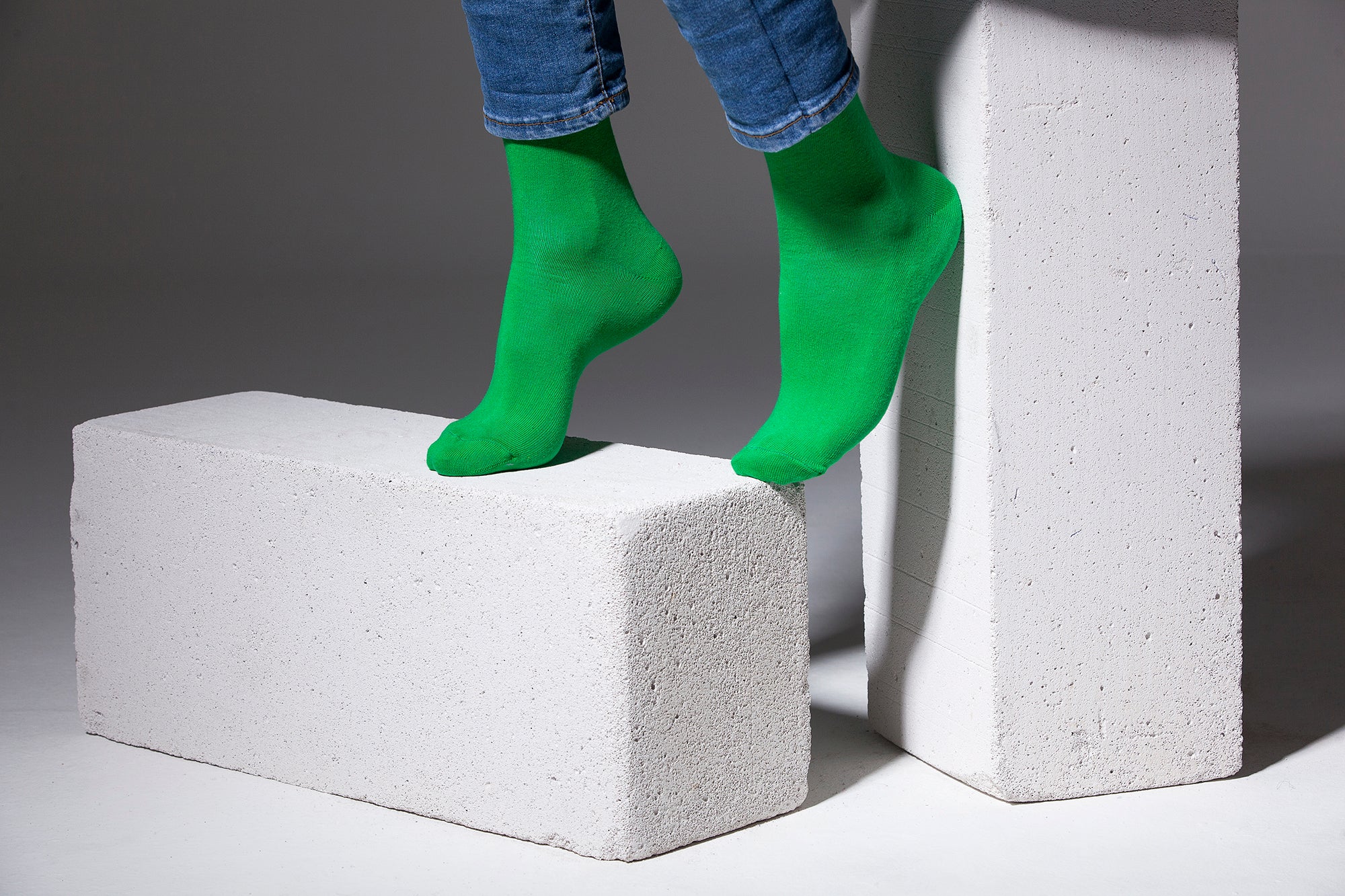 Men's Solid Green Socks