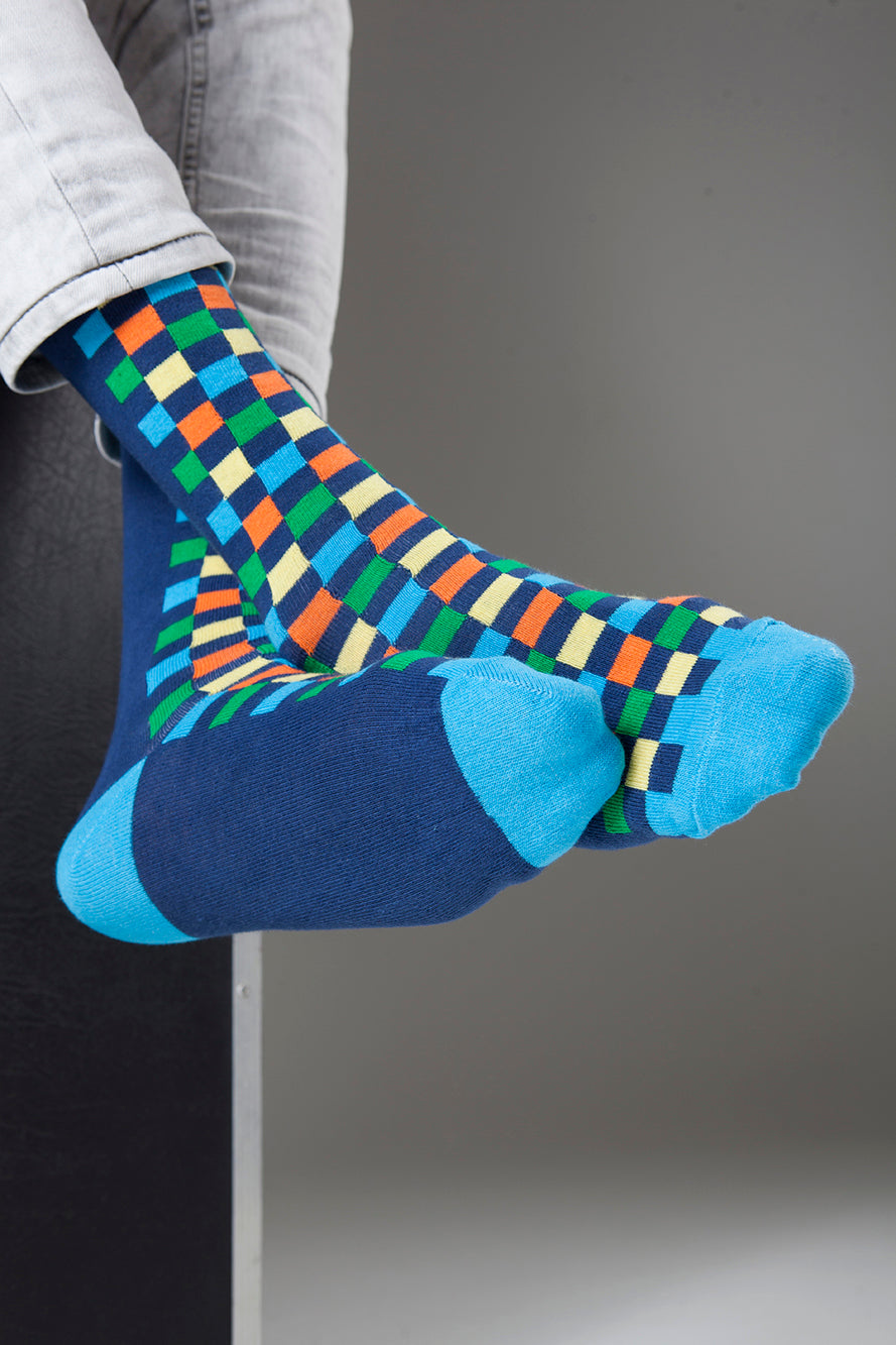 Men's Azure Square Socks