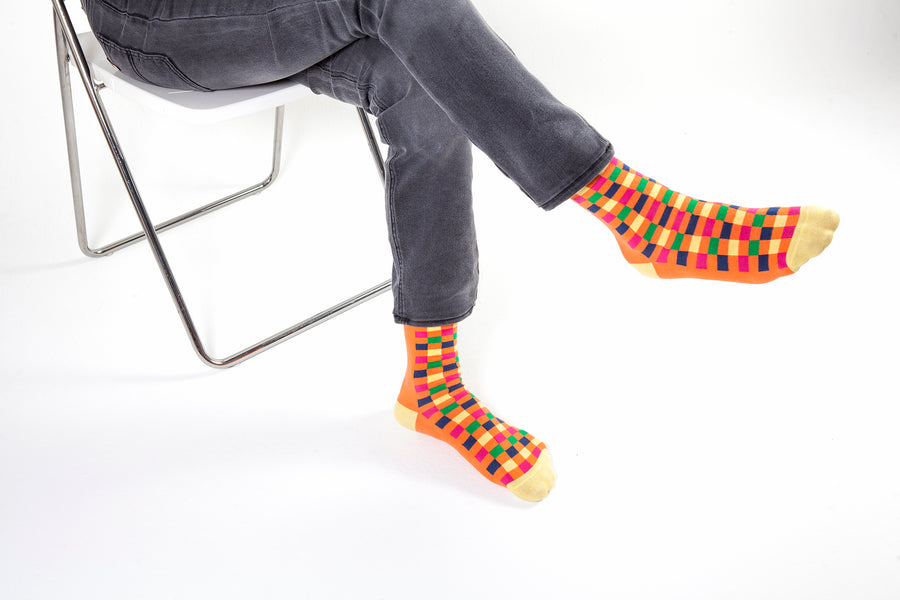 Men's Apricot Square Socks