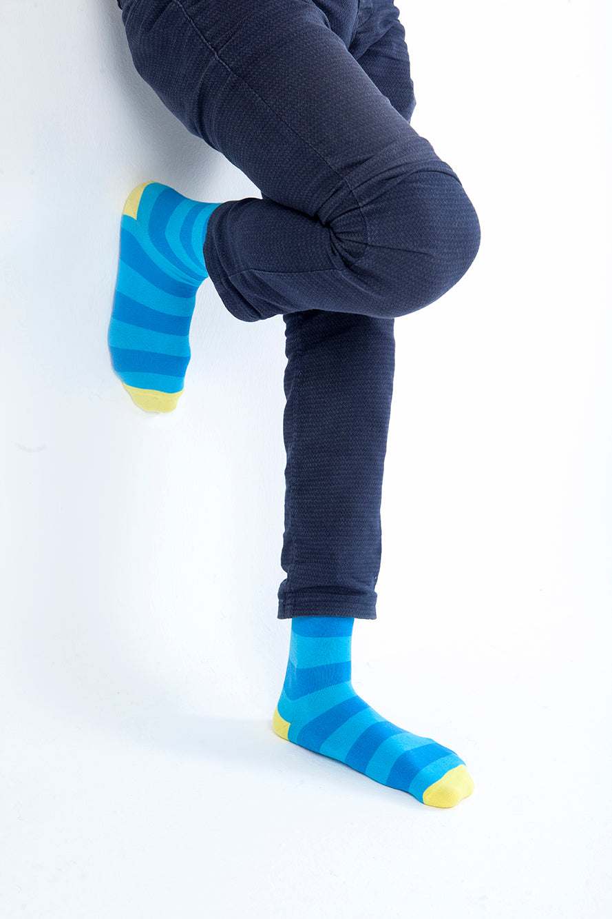 Men's Yellow Sky Stripe Socks