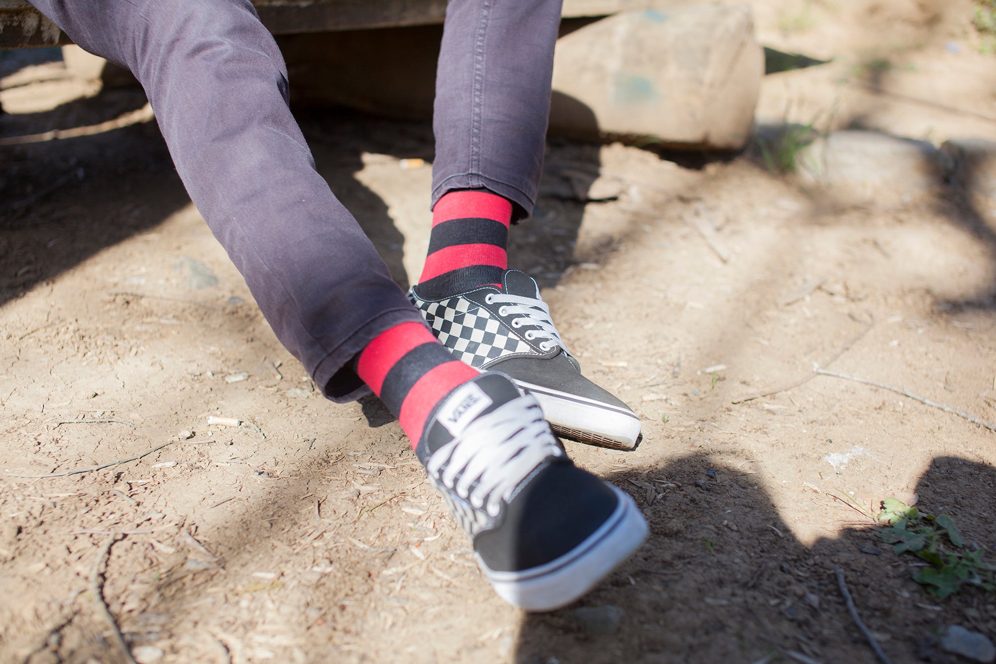 Men's Red Sky Stripe Socks