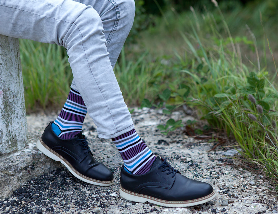 Men's Sapphire Stripe Socks