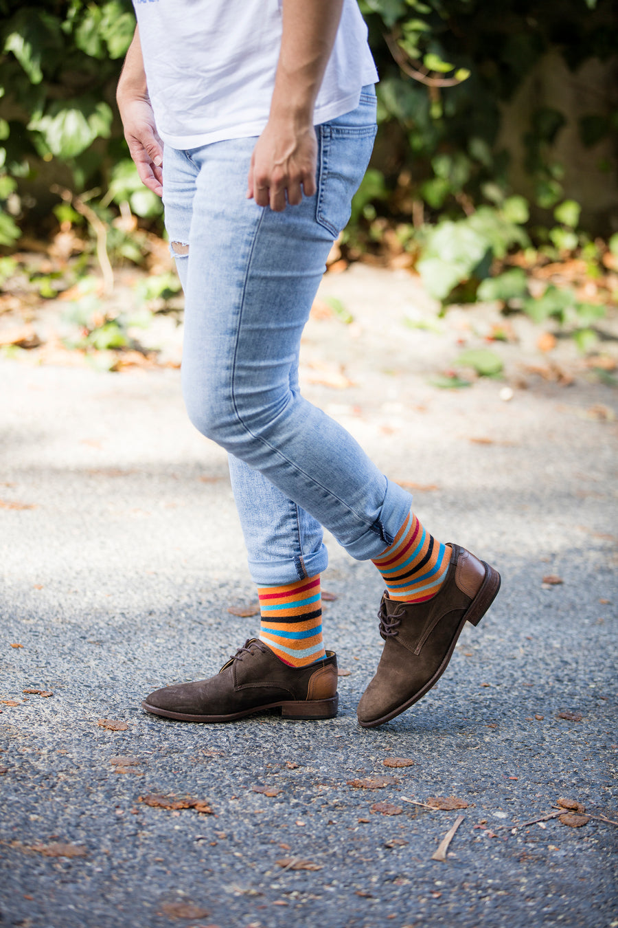 Men's Blue Tiger Stripe Socks