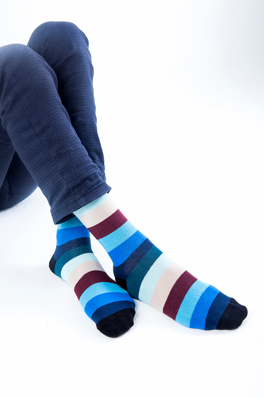 Men's Deep Sky Stripe Socks