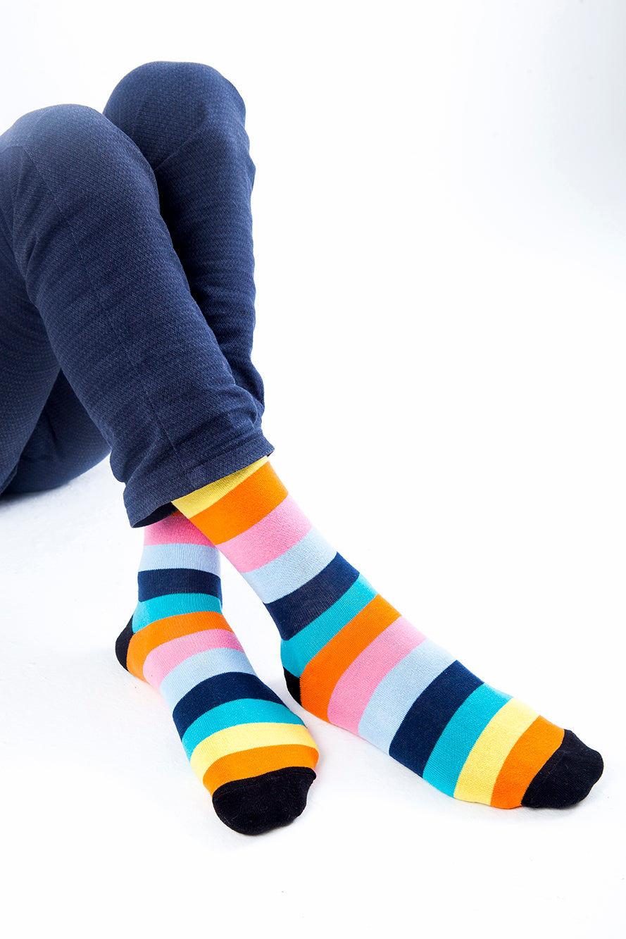Men's Light Pastel Stripe Socks