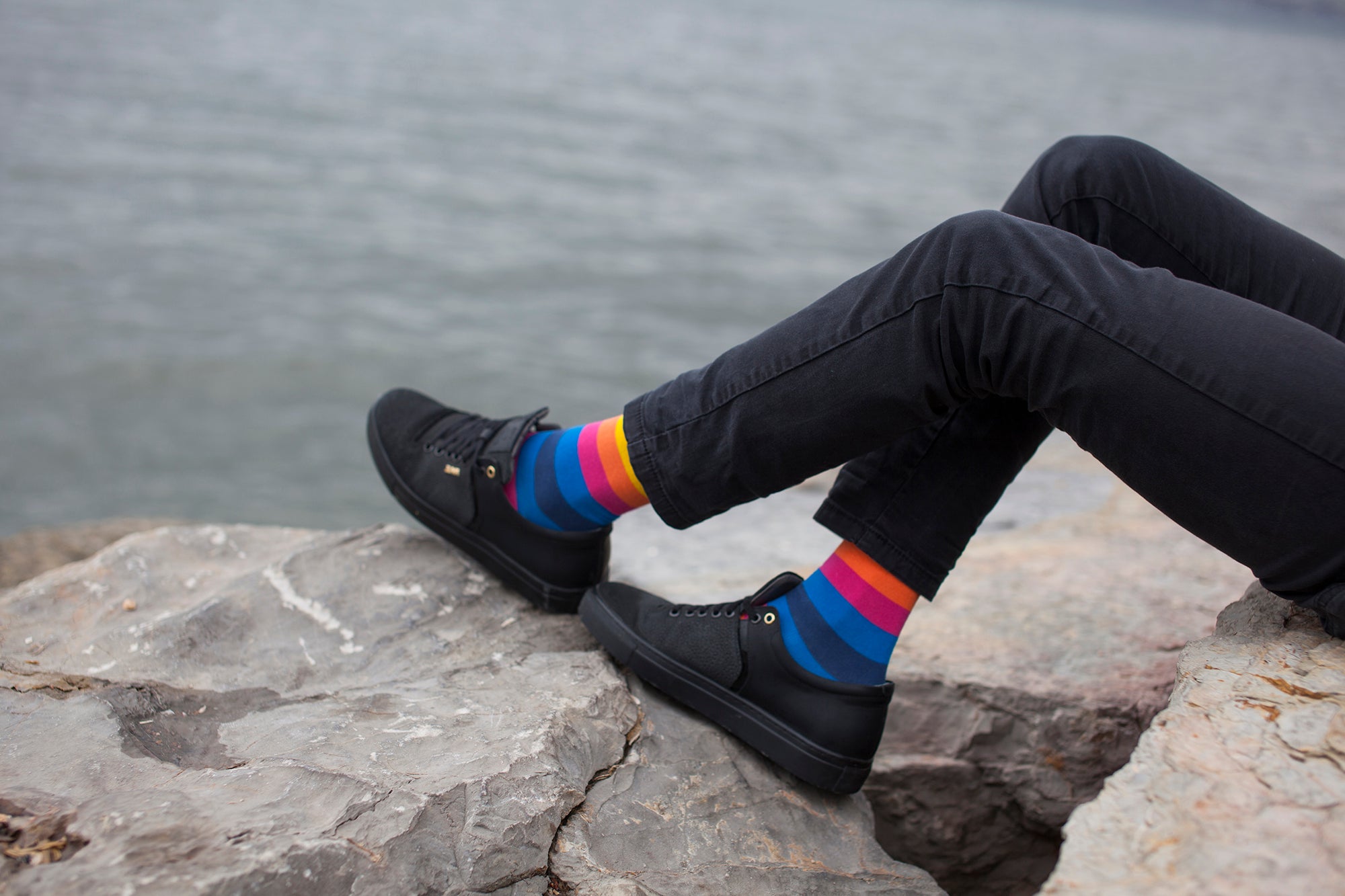 Men's Rainbow Stripe Socks