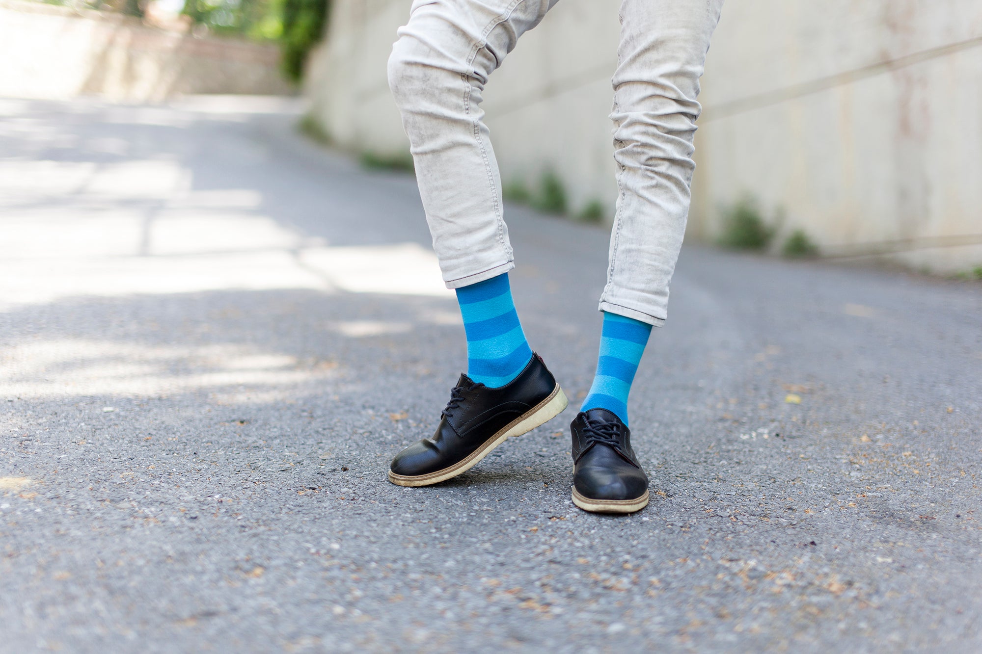 Men's Black Sky Stripe Socks