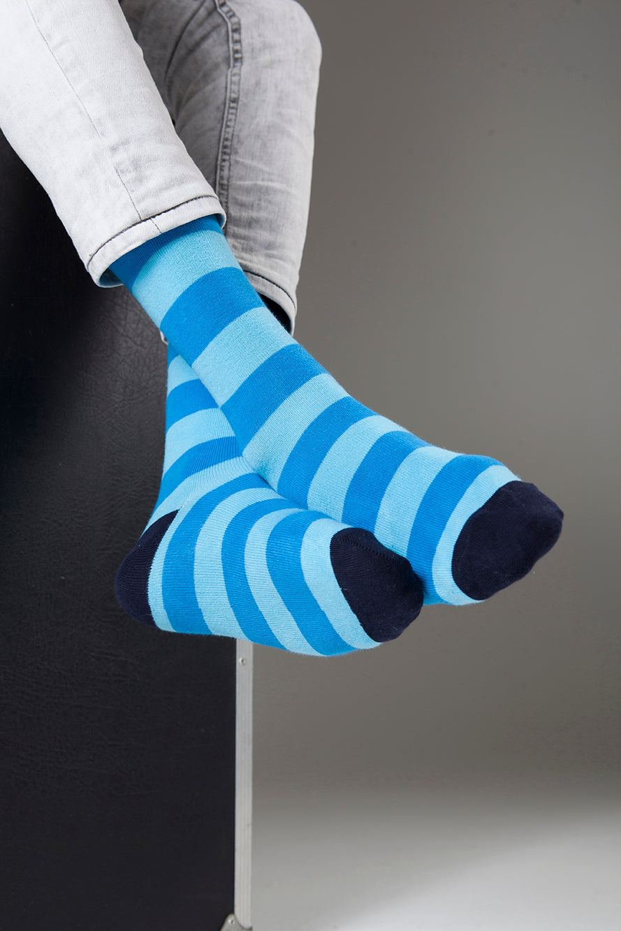 Men's Black Sky Stripe Socks