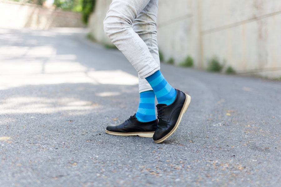 Men's Black Sky Stripe Socks