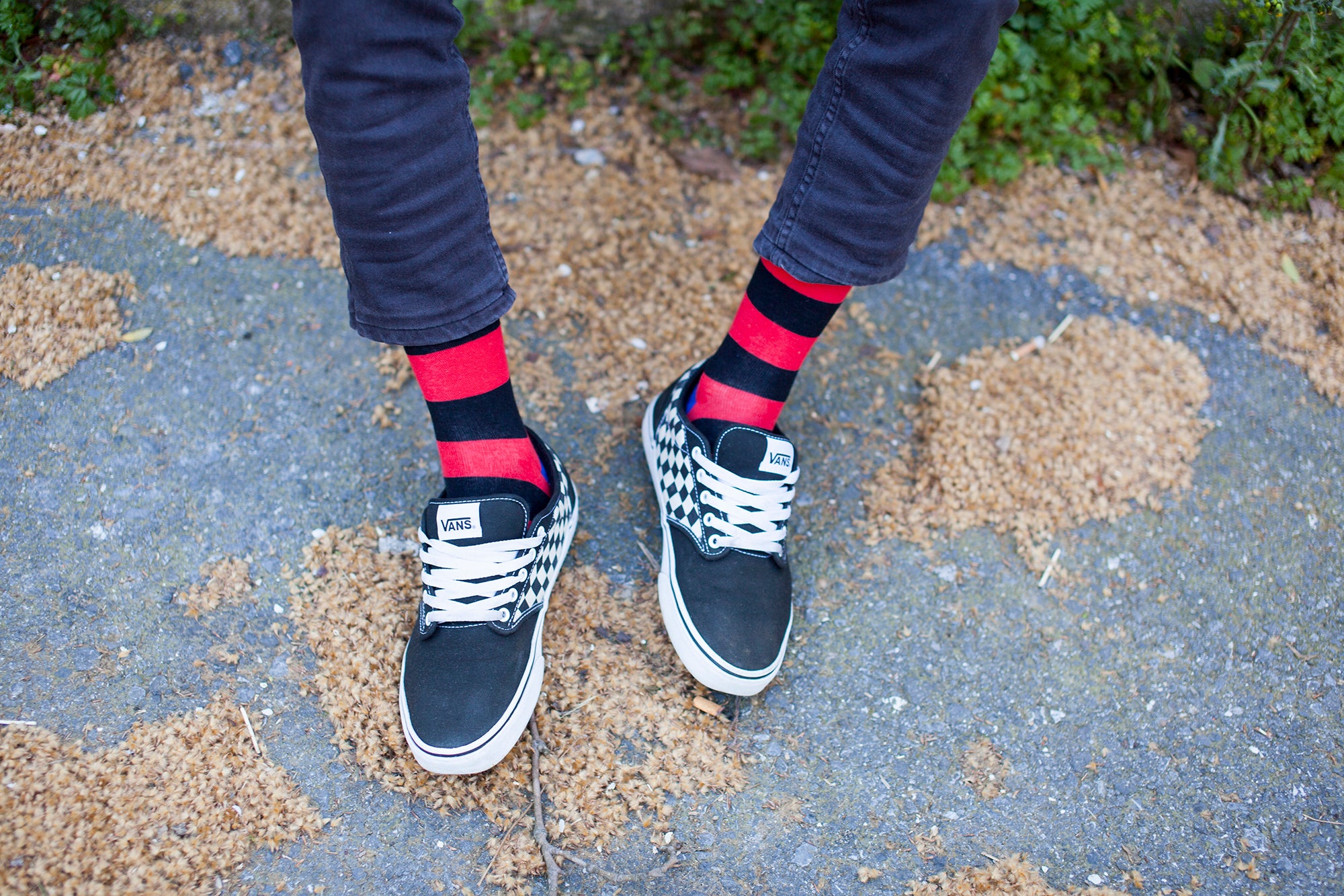 Men's Navy Flash Stripe Socks