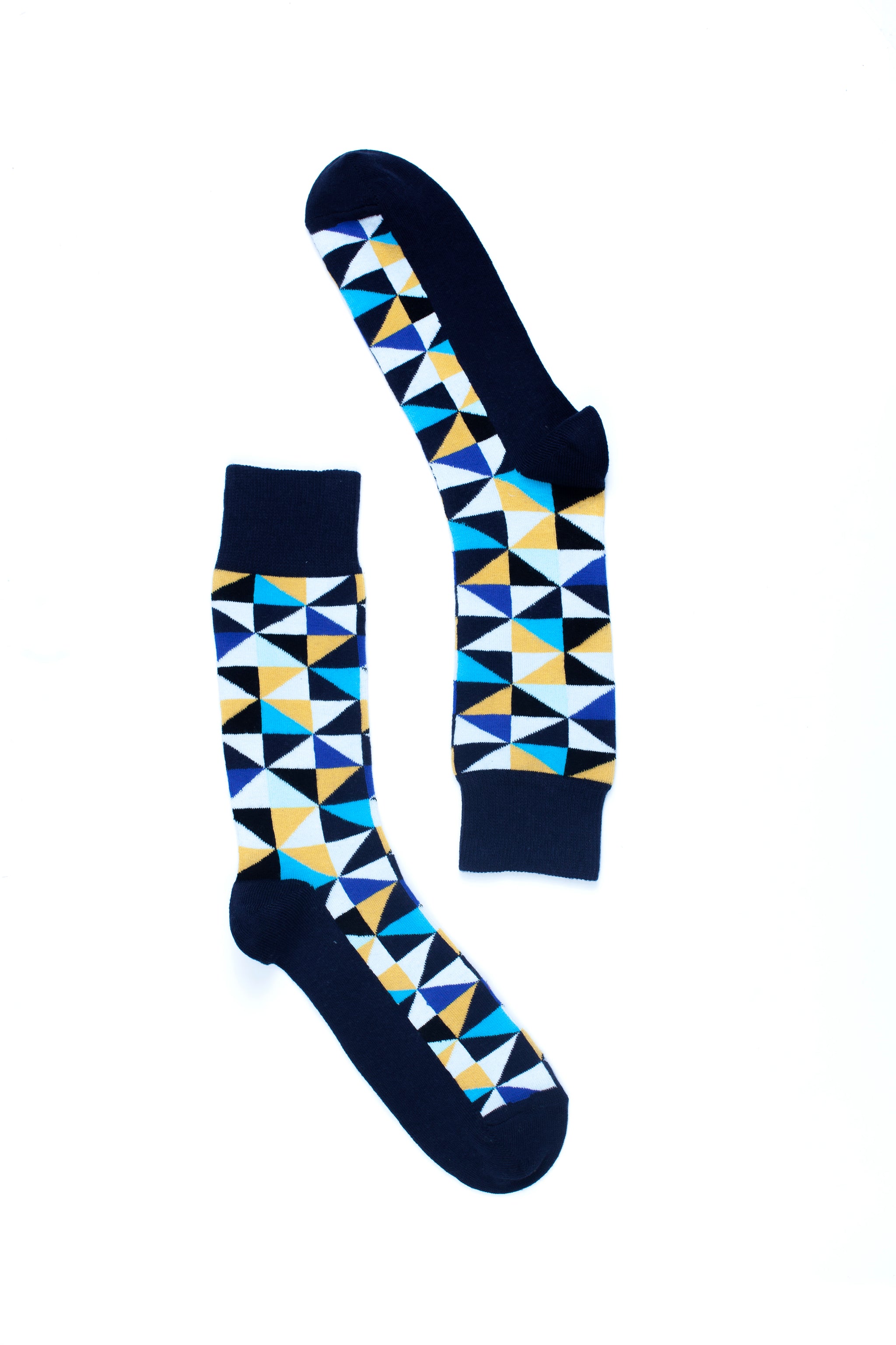 Men's Navy Triangle Socks