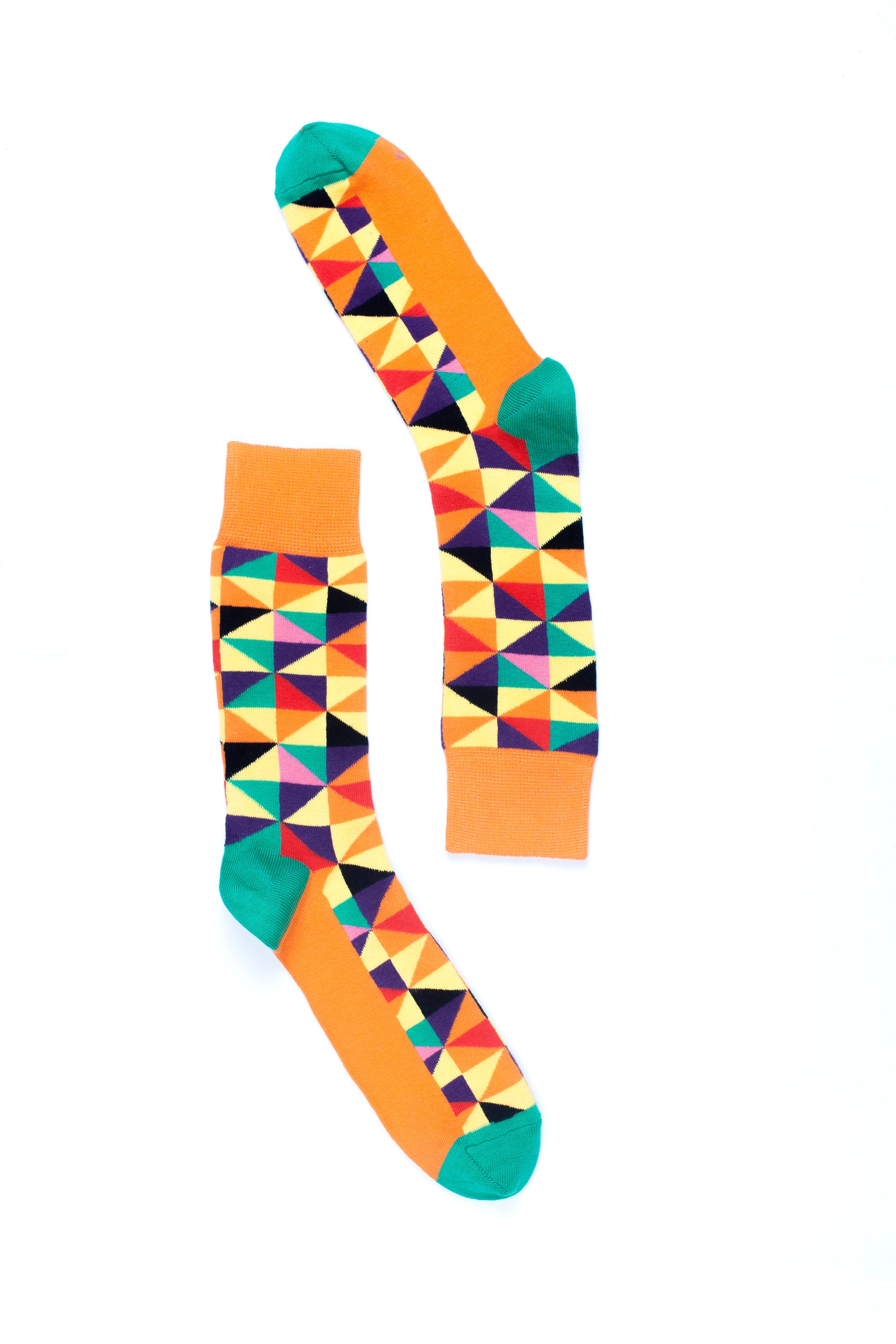 Men's Orange Triangle Socks