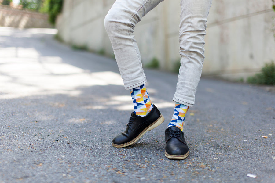 Men's Cobalt Triangle Socks