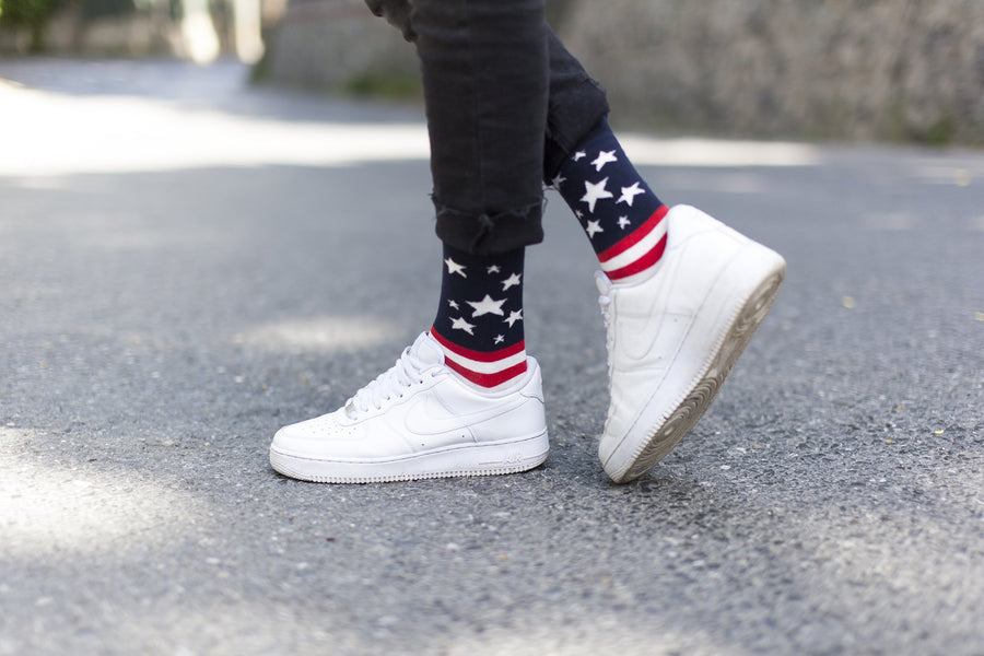 Men's Usa Flag Stars Socks