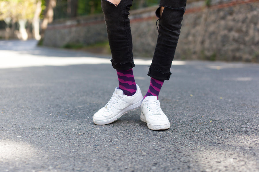 Men's Plum Wave Socks