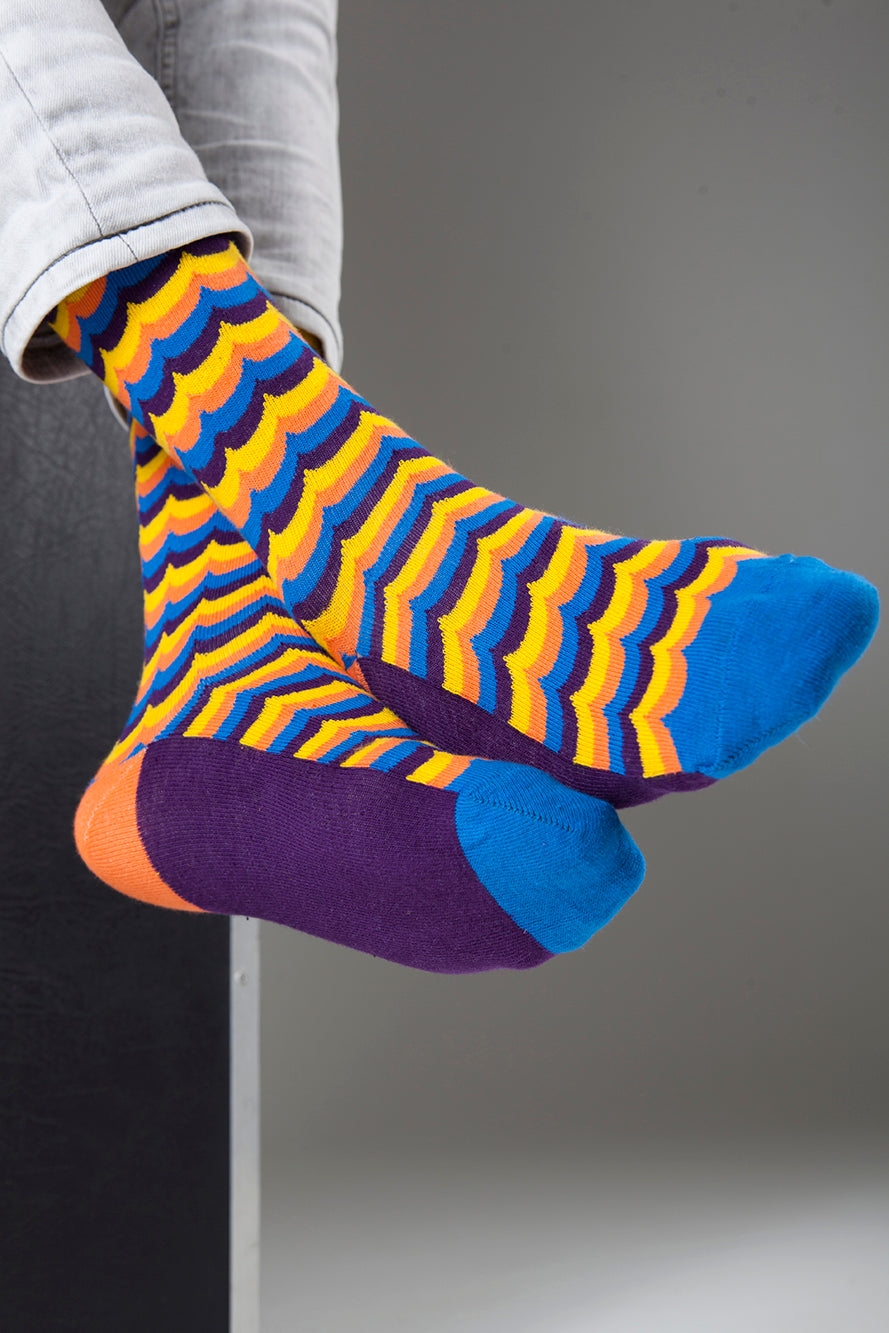 Men's Tangerine Wave Socks