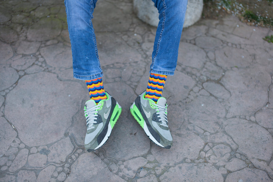 Men's Tangerine Wave Socks