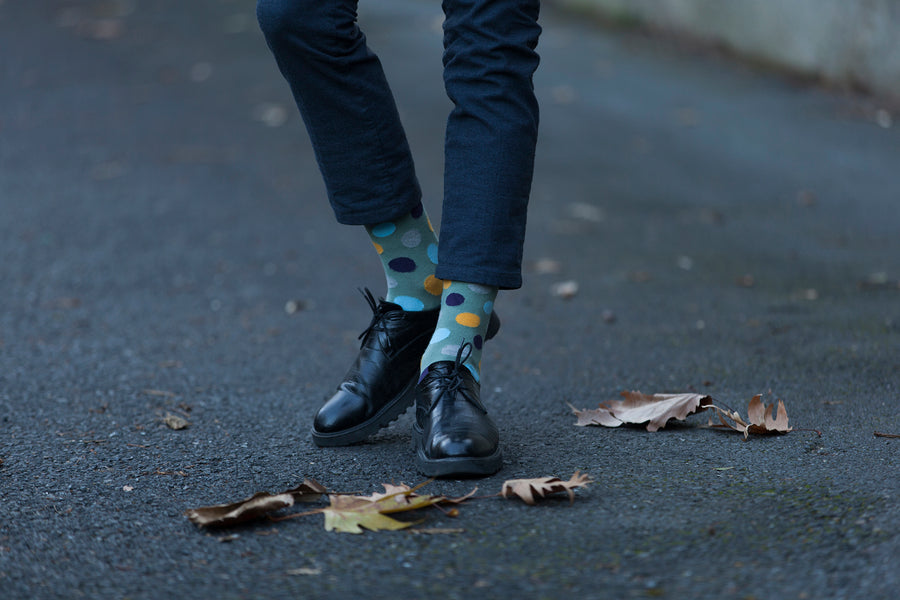 Men's Natural Dot Socks