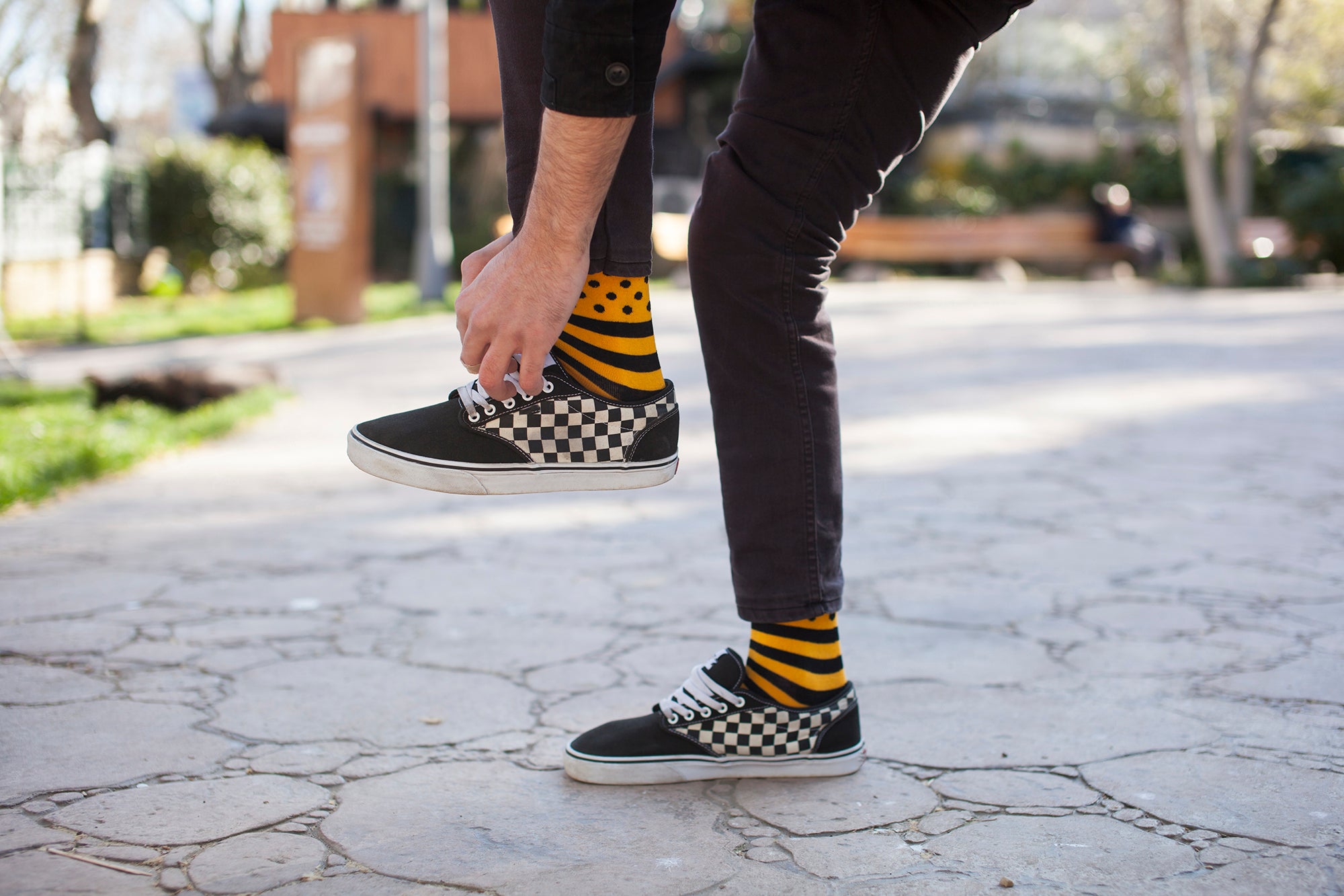 Men's Flame Dot Stripe Socks