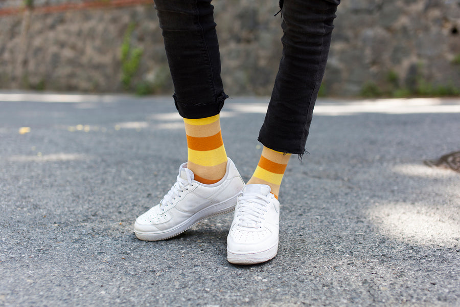 Men's Faded Canary Stripe Socks