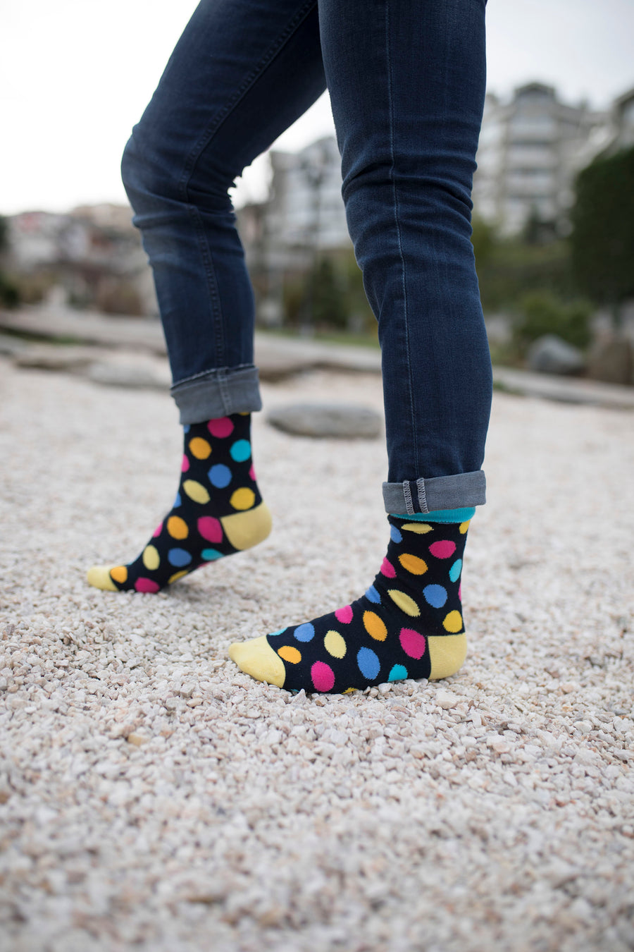 Men's Big Mixed Dots Socks