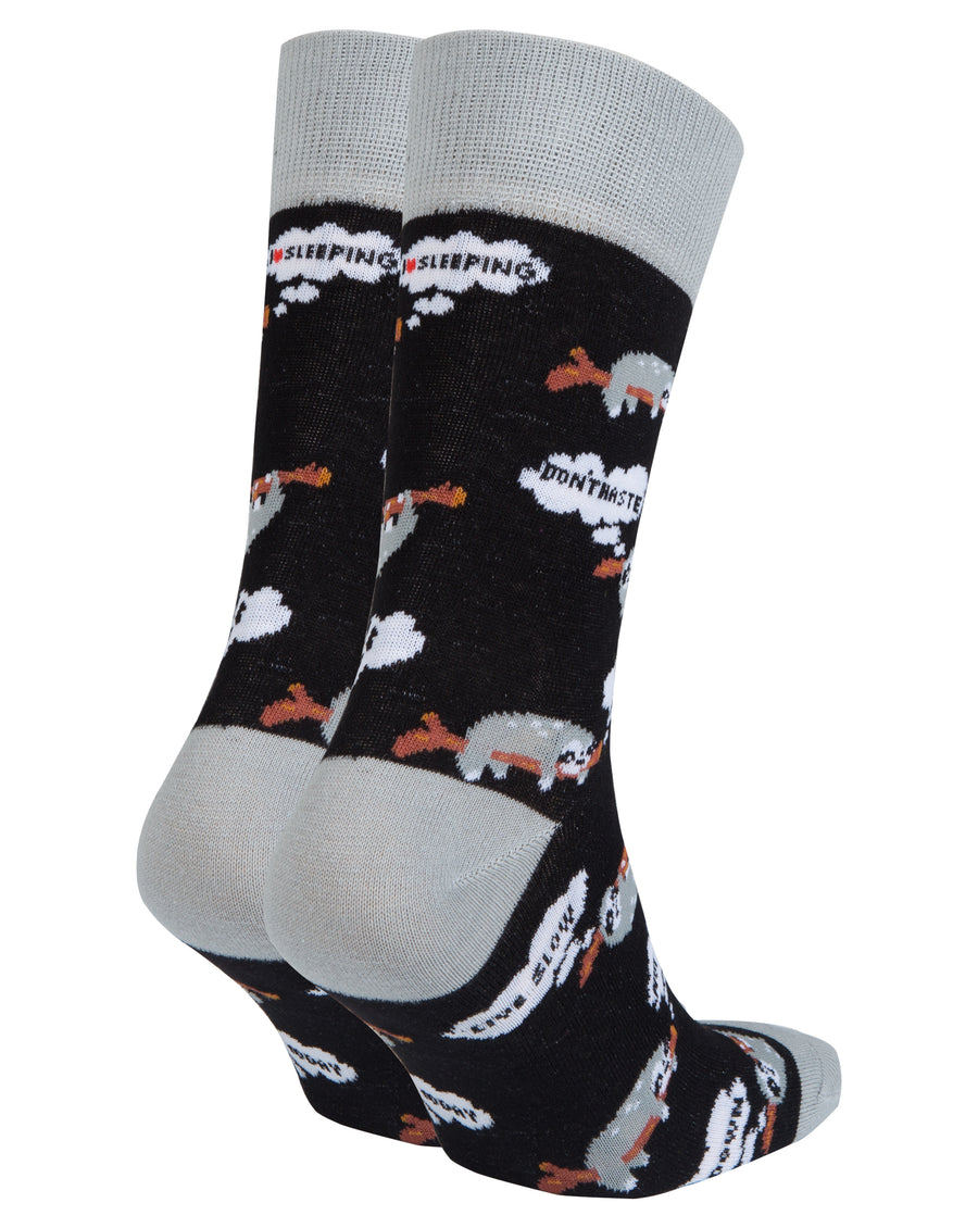 Men's Sloth Socks Black