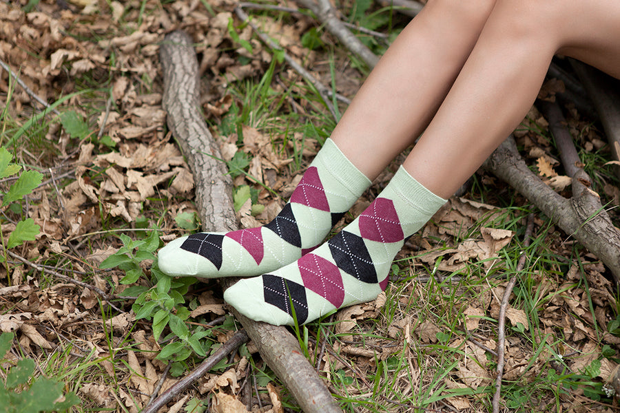 Women's Fun Argyle Set Socks Set