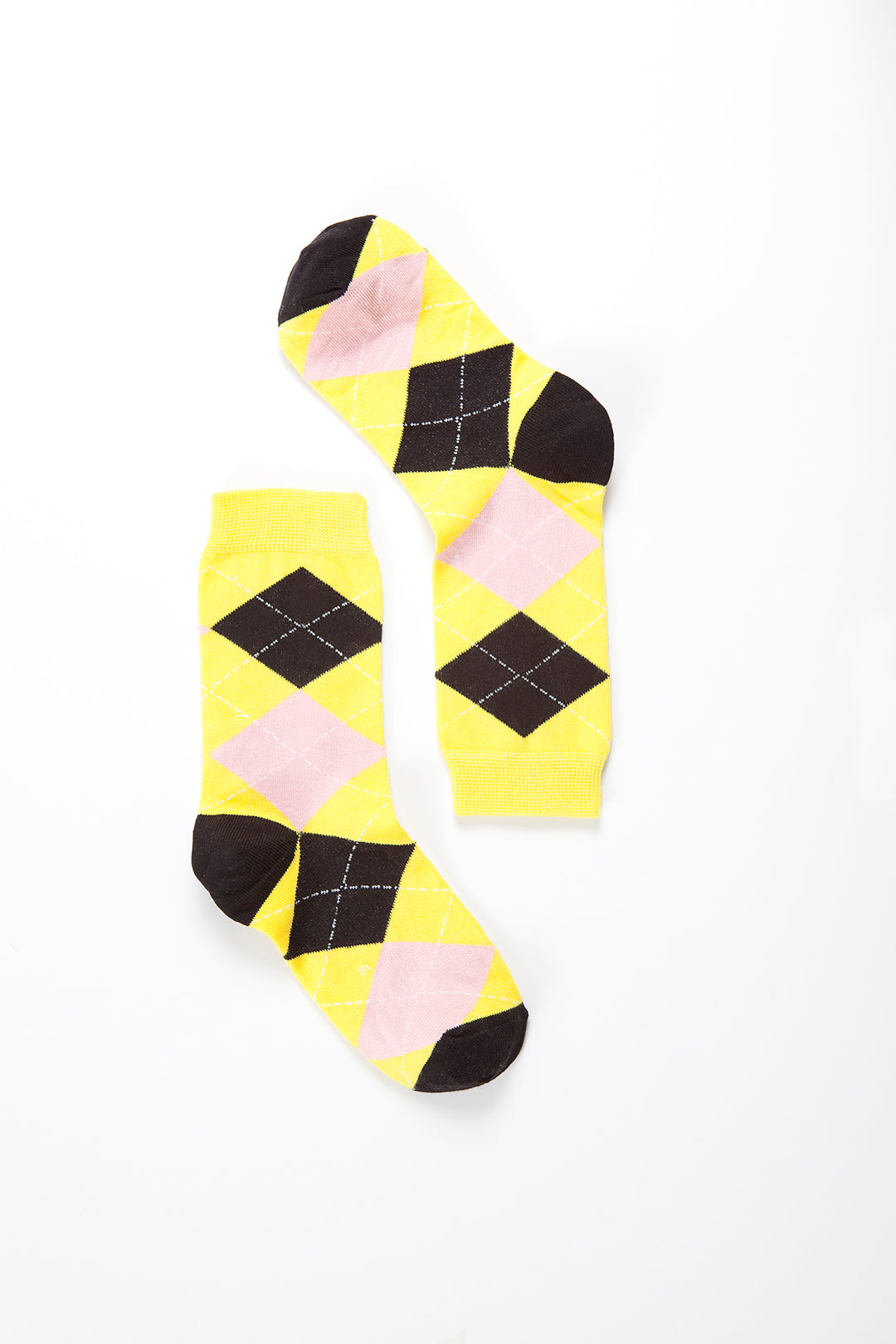Women's Black Pineapple Argyle Socks
