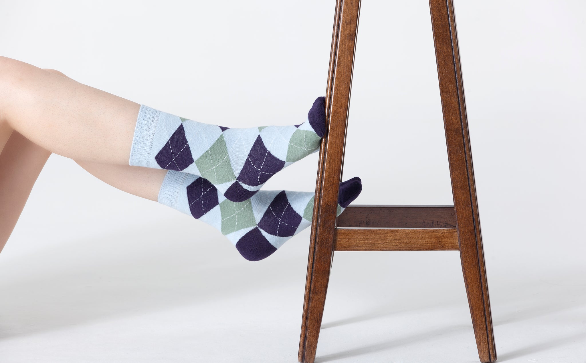 Women's Teal Sea Argyle Socks